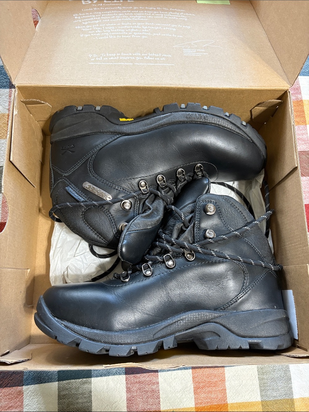 Hi-Tec Black Leather Hiking Boots
